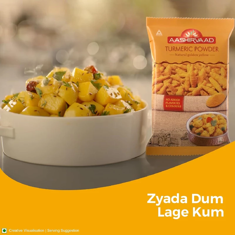 Aashirvaad Turmeric Powder Natural Golden Turmeric Powder with No Added Flavours and Colours, 500 g-5.webp